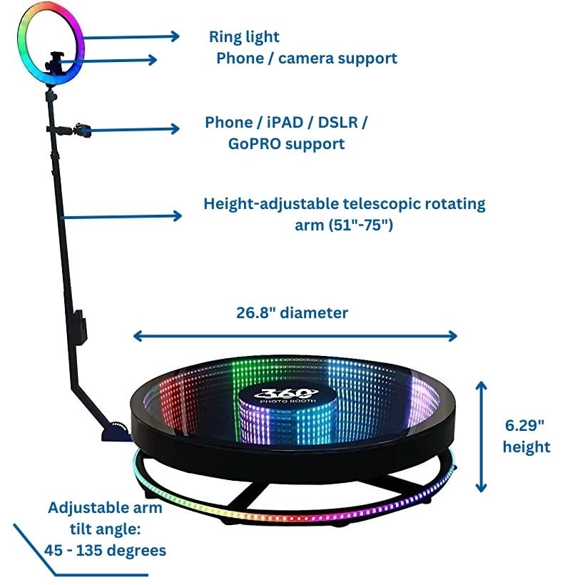 360 photo booth pro infinity mirror